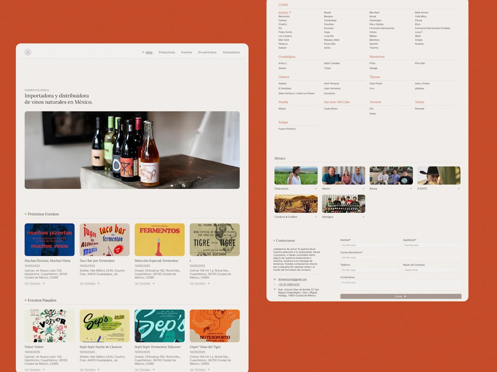 The Fermentos Raros website, designed and built website, designed and built by Akila Studio